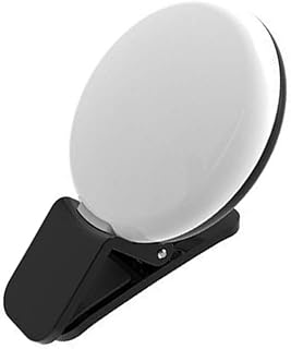LAURAG makeup light Mini Selfie Ring Light Rechargeable Selfie LED Camera Light with 3 Levels of Brightness Makeup Light Ring