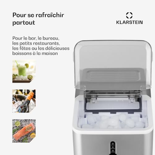 Klarstein máquina de hielo Chillout 12kg/24h 1.5L plata miniatura 4