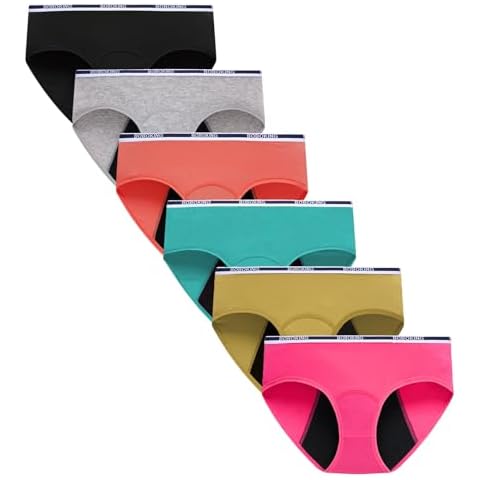 Boboking Teen Girls Cotton Period Panties Big Girls Breathable Briefs Women Underwear M Cover