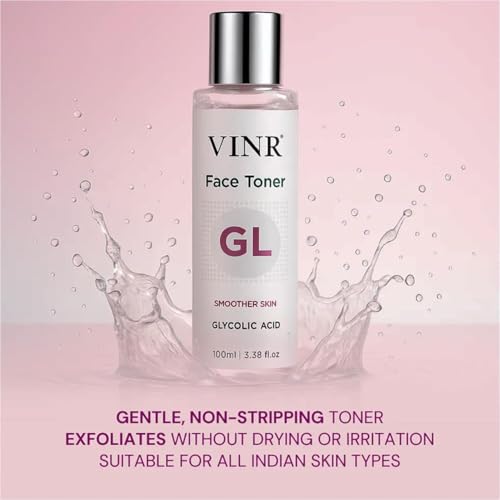 Image of VINR 7% Glycolic Acid Toner For Glowing Skin with 2% Niacinamide & 0.5% Hylauronic Acid |Dull & Uneven Texture, Pores & Blackheads | Hydrating Daily Face Toner for Women & Men | All Skin Types - 200ml ( Pack of 2)