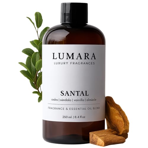 La mejor selección de Fragancias para el hogar - los preferidos. 46 LUMARA | Aceite Aromático para Difusor | Aroma Amaderado Especiado con Sándalo, Cedro, Vainilla, Ámbar y Almizcle | Para Microdifusión en Seco, Humidificador y Ultrasónico |...