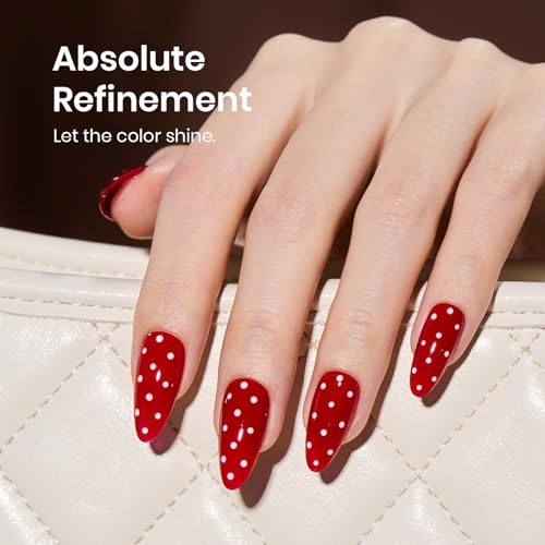 Image of Beetles Red Gel Nail Polish, 15ml Classic Red Soak Off UV Gel Polish | for Glossy Manicures, Parties, and DIY Fall Nail Art