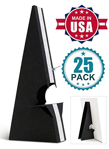 Lineco, Pack of 25, 7" White Adhesive Easel Back Self Stick, Double Wing. Display Your Signs, Crafts, Pictures, Art, Prints. Easy and Quick Application. Poster & Art Stand.