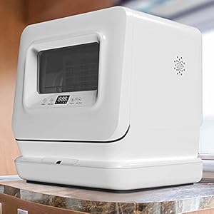 Draagbare vaatwasser, tafelvaatwasser met watertank, mini-vaatwasser, 2 waterinlaatmethoden, 360 ° bovenste en onderste…