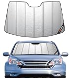 Pigenius Windshield Sunshade for 2007-2011 Honda CR-V, Metallic Silver Finish