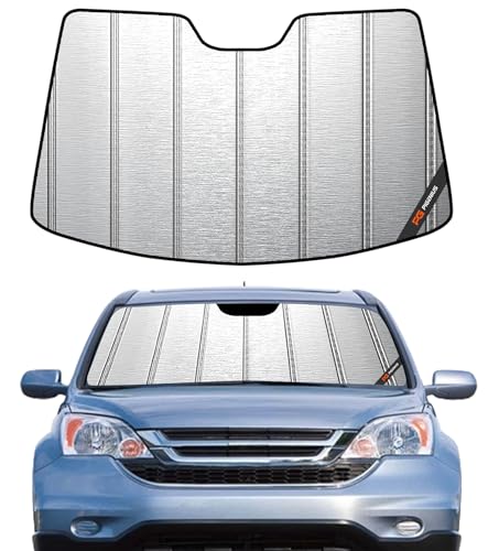 Pigenius Windshield Sunshade for 2007-2011 Honda CR-V, Metallic Silver Finish