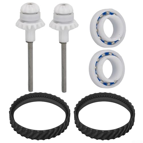 Jonikuper Arbre de transmission pour Zodiac R0525100 et R0526100, compatible avec les nettoyeurs de piscine MX8 MX8EL MX6 MX6EL avec roulements et pistes, matériau en caoutchouc, noir