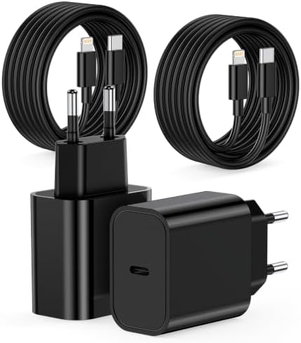 iPhone Ladekabel,25W USB C Ladegerät für iPhone 14 13 12 11 | [MFi Zertifiziert] Für Apple Schnellladegerät mit USB C Auf Lightning Kabel 2M+2M Für iPhone Xs Xr X 8 7 Plus IPad