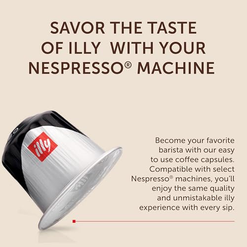 Image of illy Espresso Compatible Capsules, Coffee Pods for Nespresso Original Line Machine, Classico, Forte, Intenso, Decaf, Lungo Roasts, 100% Arabica, Premium Italian Coffee, Single Serve, 10 Count, 10 Pack | Coffee Pods for Espresso Original Line, Compatible Capsules, 100% Arabica, Premium Italian Coffee