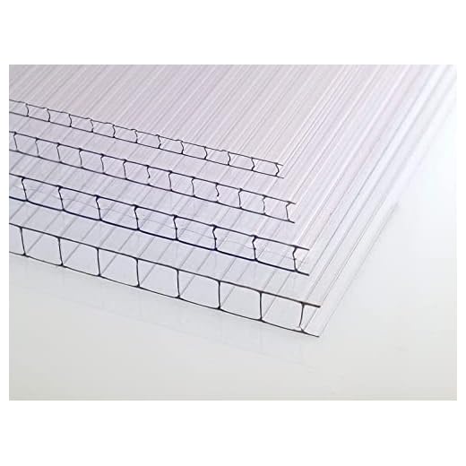 Löffert Gewächshausplatten | 4mm | 6mm | 8mm | 10mm | Polycarbonat | farblos | Stegplatten | UV-beständig +++ Größe wählbar+++ (8mm, 1250 x 575 mm = (L x B))