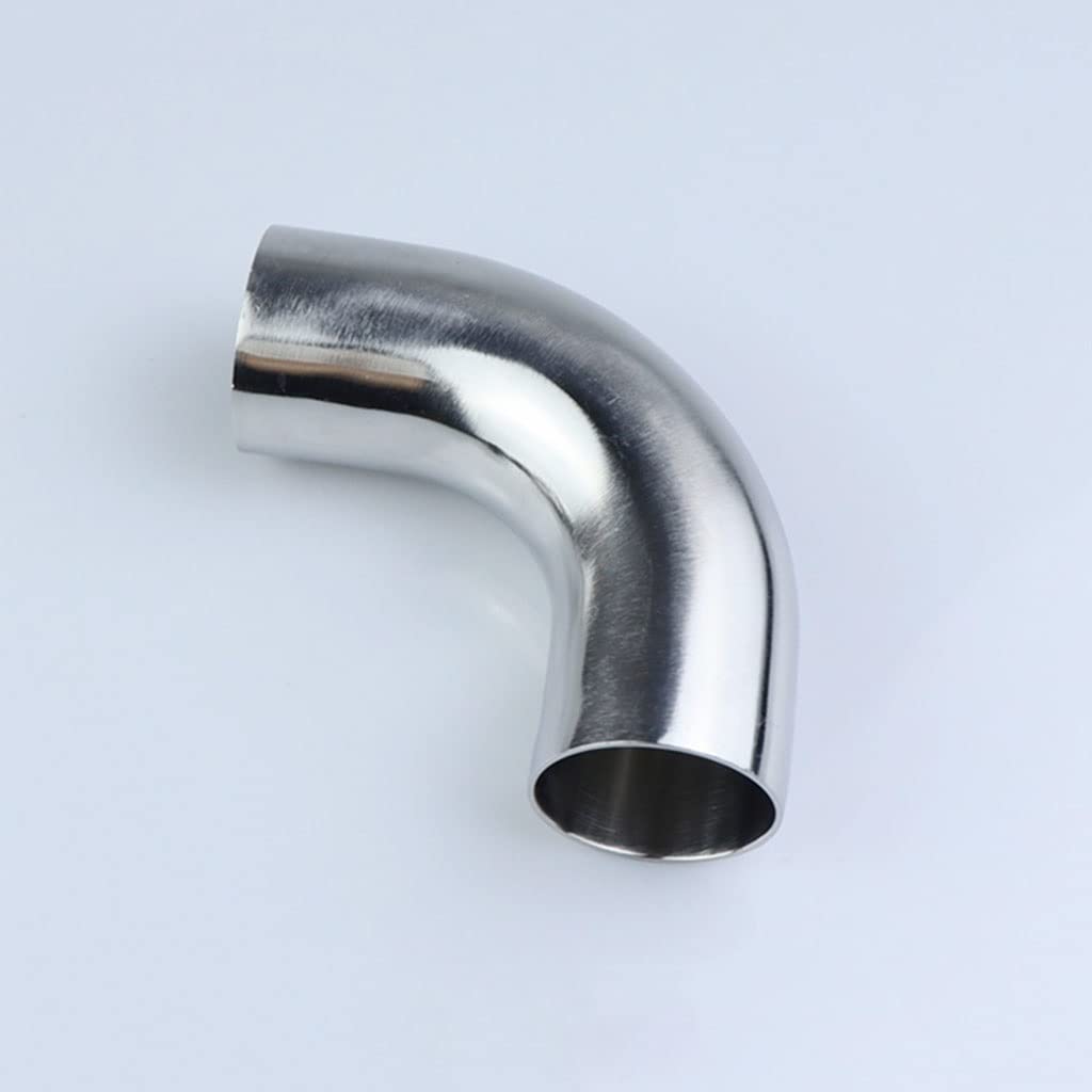 Conector de tubo de manguera, codo de acero inoxidable 304 Od de 90 grados, codos de soldadura sanitaria, accesorios de conexión de tubería, grado de pulido/102 mm