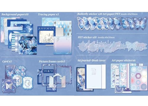 Image of Invite Enterprise Paperwrld Butterfly Scrapbooking Box (Serenade-Blue Color)