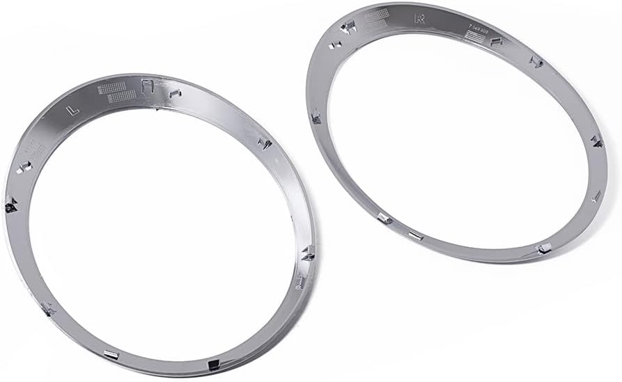 amopacorp 1 Pair Chrome Driver Passenger Side Front Headlight Trim Ring Cover Insert Compatible with Mini Cooper 2007-2015 R55 Clubman R56 Hatchback R57 Convertible R58 Coupe R59 Roadster