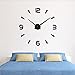 UBAYMAX Orologio da Parete Adesivo,3D Mirror Modern Wall Clock,DIY Large Watch Removibili per Camera/Home Decoration (Nero)