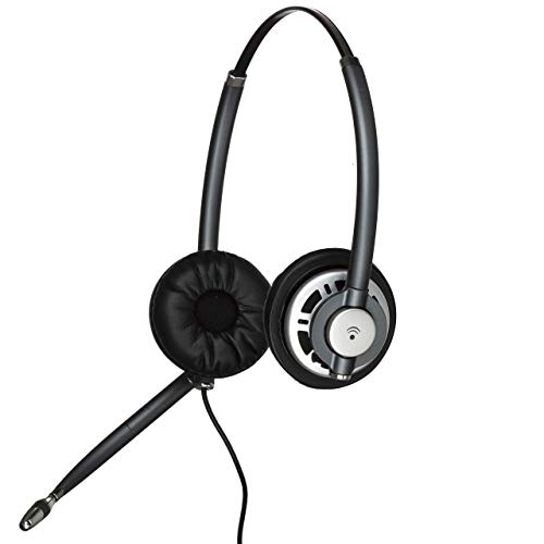 50% Off Discount Plantronics HW720 Wired Office Headset Bundled with Headset Advisor Wipe (Renewed)