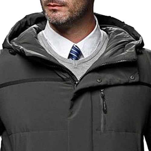 Abrigo largo de invierno para hombre con diseño acolchado premium 6