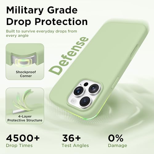 Image of GolbinBox Magnetic for iPhone 16 Pro Case, Silicone Cover, Green