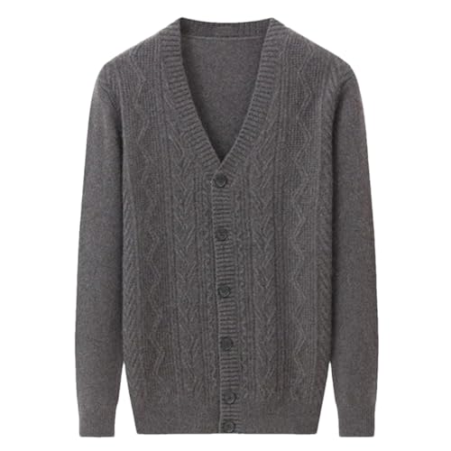 Cardigan col en V homme fini les vêtements déformés avec ces boutons solides