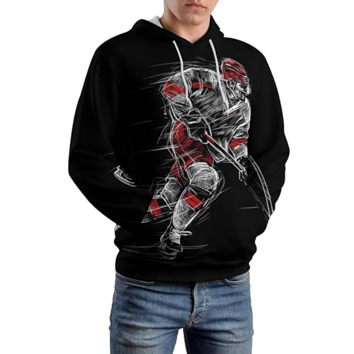 Sweat à capuche hockey sur glace unisexe UMENG - Pull noir taille S - 6
