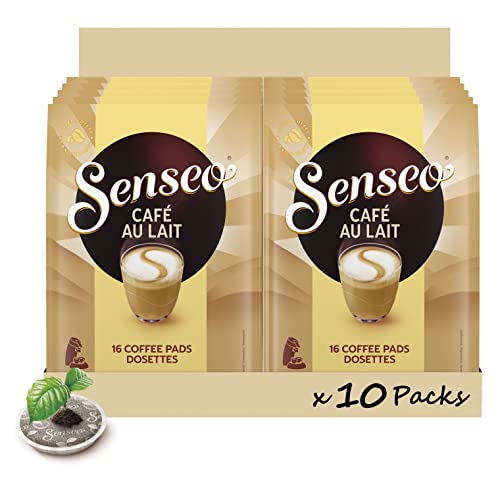 SENSEO, Café Au Lait, 10 X 16 Coffee Pods, Intense And Creamy