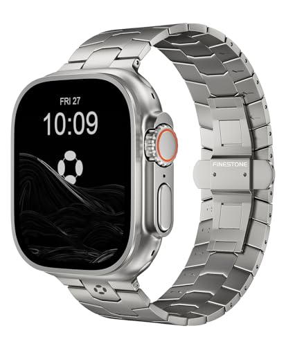 Image of AGIS02 Titanium Band for Apple Watch Ultra 3 /2 /1 Band 49mm & Series 11 /10 46mm, Grade 5 Titanium Ultra Watch Band for Men with DLC Coating, Durable and Lightweight iWatch Metal Strap