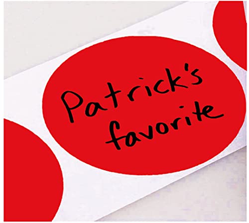 2 Inch Color-Code Labels Round Circle Stickers For Color Coding - Fluorescent Red Christmas Inventory Labels Moving Stickers For Labeling Warehouse Classroom Office Food Service And Medical 500 Pcs #TOP2