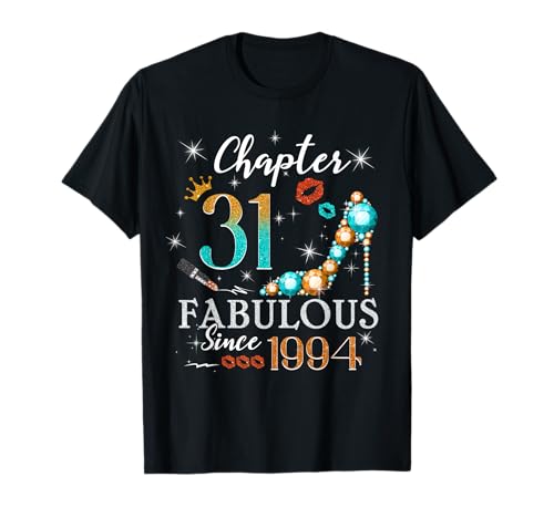 Womens Chapter 31 EST 1994 31 Years Old 31st Birthday Queen Camiseta