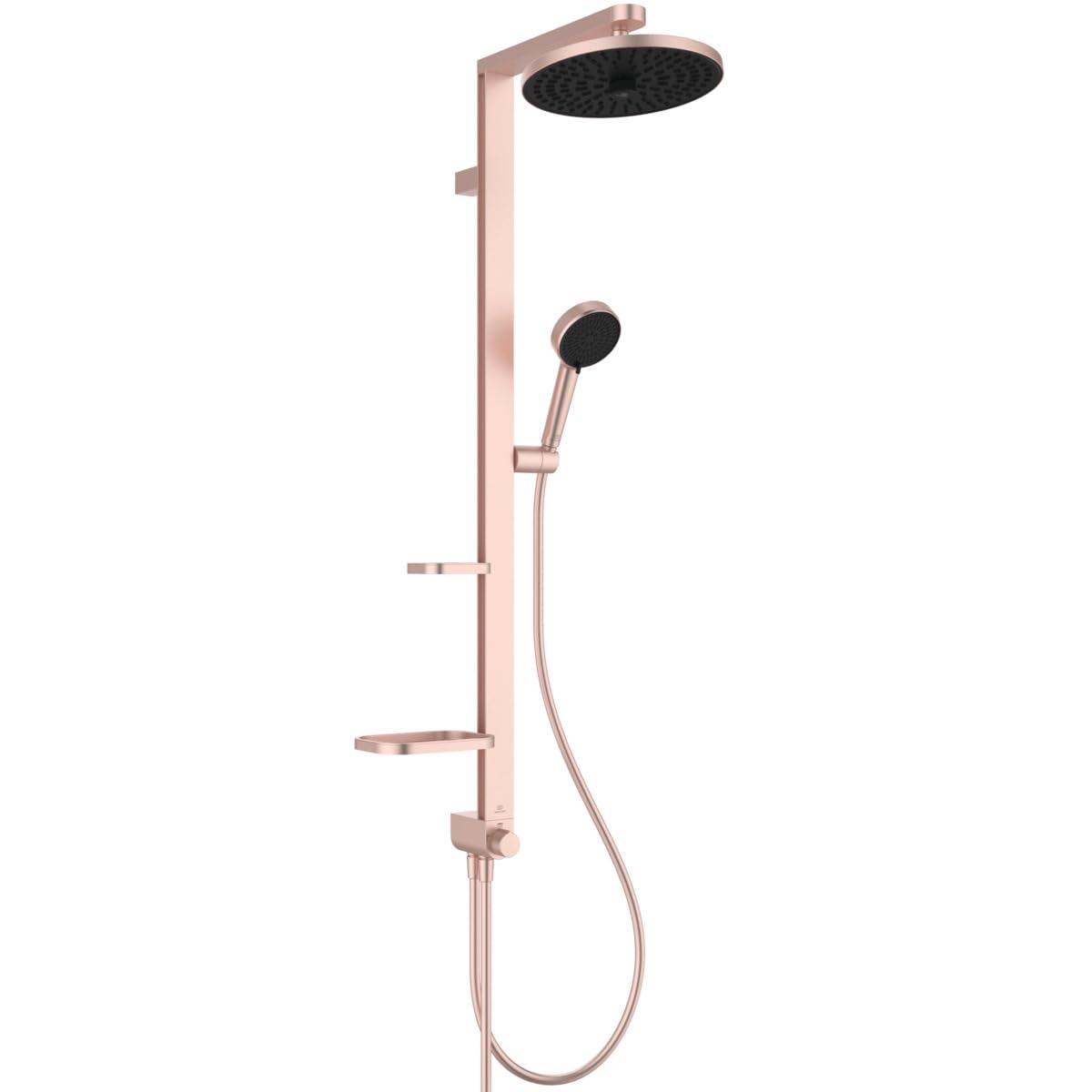 Ideal Standard Ceratwist Alu+ Colonna doccia, Realizzata con l'100% di alluminio riciclato, doccia a risparmio idrico con tipi di getto variabili – Rosé (338x501x1104 mm)