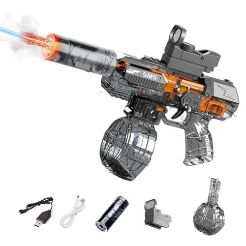 Wasserpistole Elektrisch, Mit leichtem Sprühnebel simuliertem Rückstoß Wasserspritzpistole, 8-10 M Großer Reichweite Was...