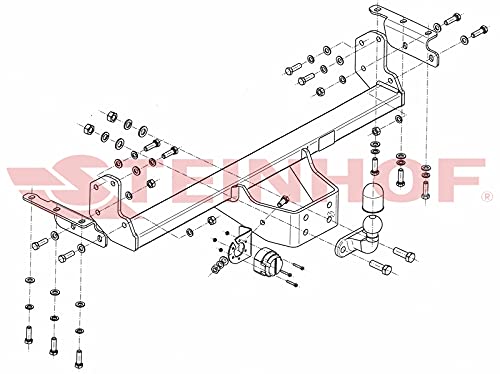 STEINHOF Gancio Traino Fisso Per Nissan Navara/NP300 D23 Pickup (2015-2020) Con Kit Elettrico 13 Poli