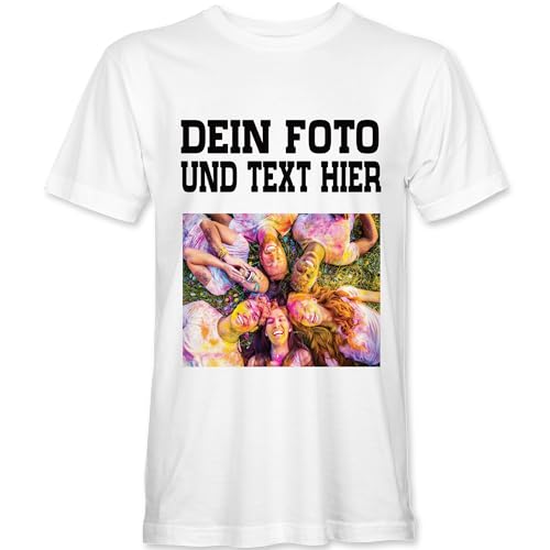 Manevito T-Shirt Aufdruck individuell mit Foto Bedruckt - Wunschtext -...