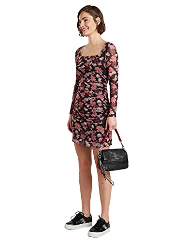 Desigual Women's Knit Dress Long Sleeve, Red, S #TOP3