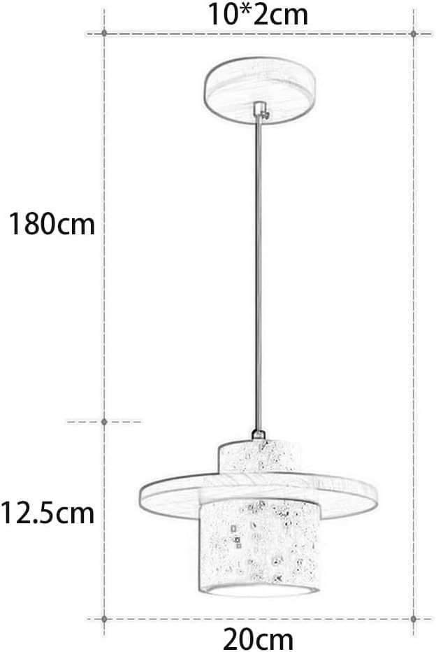 Travertino droplight con madera de nogal E27 estilo japonés 6