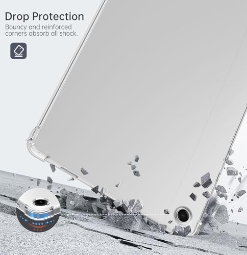 Image of MoKo Clear Case for Samsung Galaxy Tab A11+ 11'' 2025, Clear | for Samsung Galaxy Tab A11+ 2025 (SM-X230 /SM-X236 /SM-X238), Ultra Slim Soft Flexible Transparent TPU Skin Bumper Back Cover