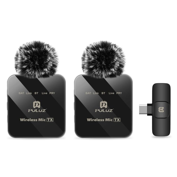 Wireless Lavalier Microphone for Type-C Phone, Type-C Receiver and Dual Microphones Puluz (Black) (B0CP5Y6MQB) Amazon Price History, Amazon Price Tracker
