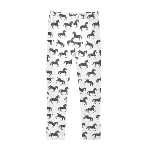 Girls Leggings Horse Silhouette Toddler Girls Clothes Leggings for Girls Toddler Girls Leggings 3-4T