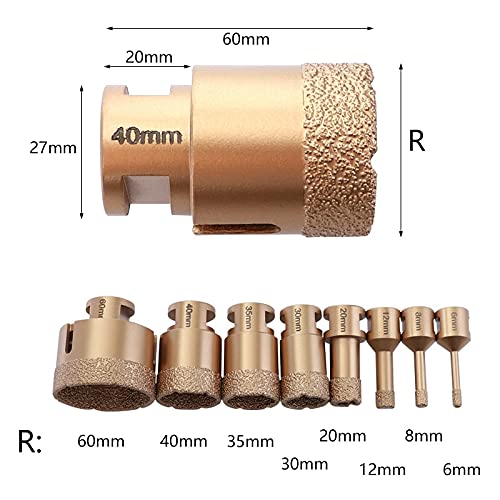 Broca de diamante 10 mm para perforación en mármol y granito miniatura 2
