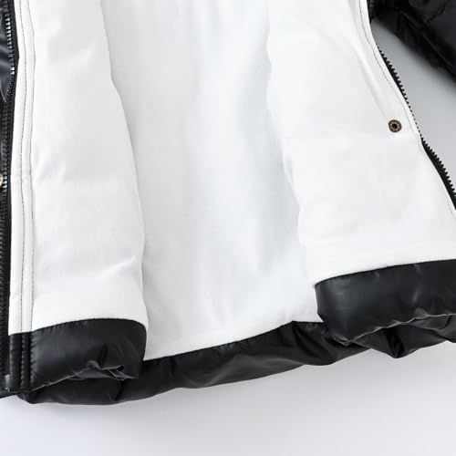 Kids Girls Long Sleeve Water-Resistant Hooded Jacket Coat Winter Medium Long Outerwear4