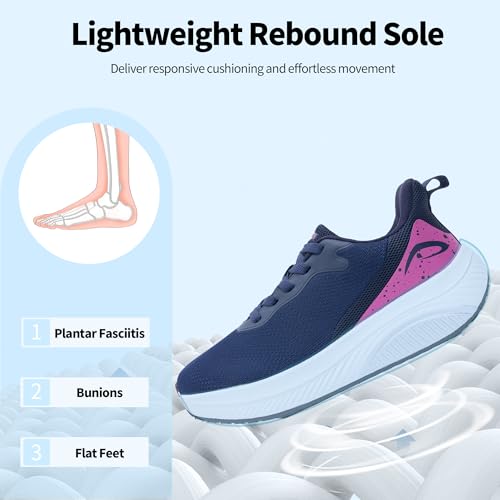 GANNOU Wide Toe Box Walking Shoes Arch Support Plantar Fasciitis Sneakers Orthotic Tennis Shoes4