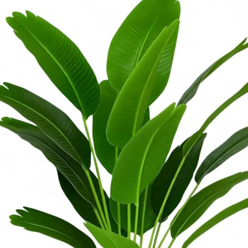 GARDEN GYANI Artificial Banana Plant with 18 Leaves Yellow Green - Image 3