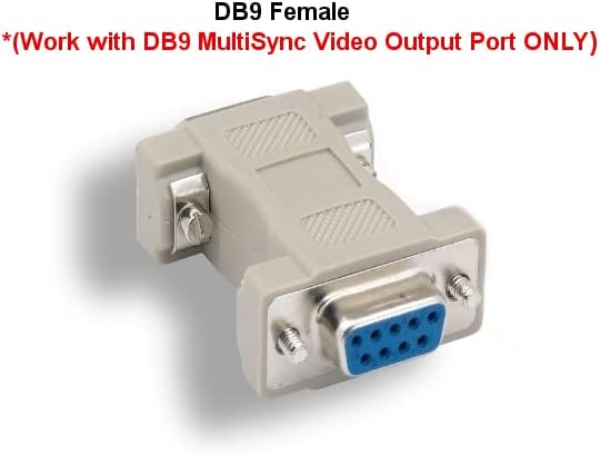 Miniatura 3 de KENTEK DB9 9 Pin a HD15 VGA 15 Pin Adaptador de Video Cambiador Acoplador para Multi-Sync Moldeado RS-232