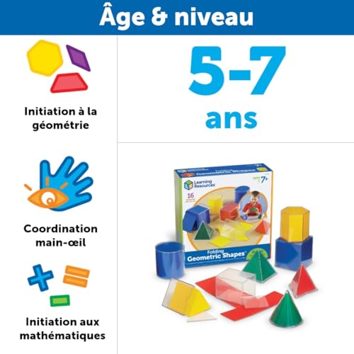 Formes géométriques pliables 16 solides 3D jouet éducatif STEM Learning Resources - 5
