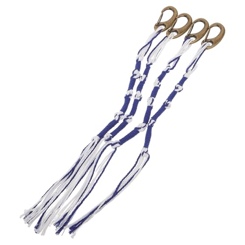 Borlas tradicionales para mantón de oración con flecos azules y blancos resistentes, 4 piezas 2