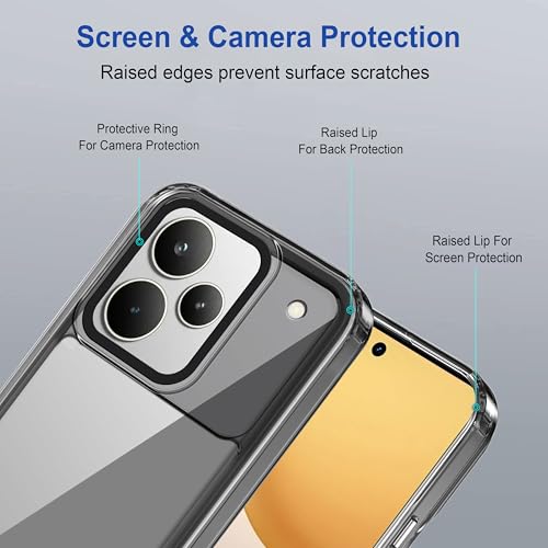 Image of Zapcase Back Case Cover for Realme P4 Pro 5G | Compatible for Realme P4 Pro 5G Back Cover | Case Cover with Camera Protection | (TPU + PC | Translucent Black)