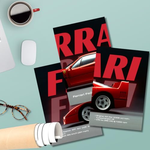 Image of Good Hope Ferrari Car Poster Split Posters Set of 3 Wall Art for Home Office wall decoration home bedroom living room hall Gift for Boys Wall Decror Sticker wallpaper Hostel Car Posters for Room
