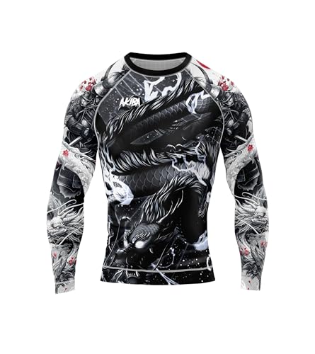 Image of AKIBA Full Sleeve Skins Performance Fit Compression for MMA, BJJ Rash Guard,Gym, Running, Cycling