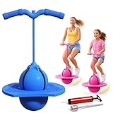Children's Balance Jumping Ball,2026 Upgraded Non-Slip Balance Jumping Ball with Handle and Pump for Kids,Up to 600lb, Silent Design, Fun Challenge Indoor Outdoor Bounce Toys for Fitness (Blue)