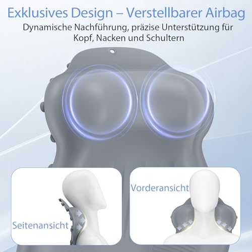 Silikon Badewannenkissen Mit Aufblasbarem Airbag Und Starken Rutschfesten Saugnäpfen,Badewannenkissen Für Kopf, Nacken Und Rückenstütze,Badewanne Home Spa Schnelltrocknend (Große Größe)