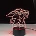 Produktbild LED Smart Bluetooth Nachttisch Lampe3D Illusionslampe LED Nachtlicht Star Wars Baby Yoda Meme Figur für Kinder Kinderzimmer Dekor Tischlampe Baby Mini Yoda