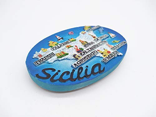 Imán 3D Mapa Sicilia Italia Decorativo miniatura 6
